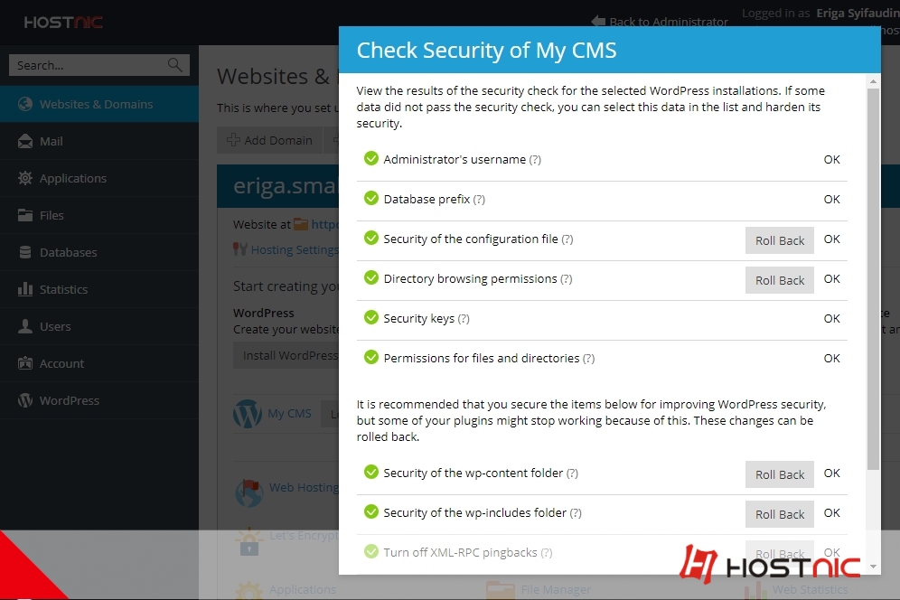 Your browser permissions