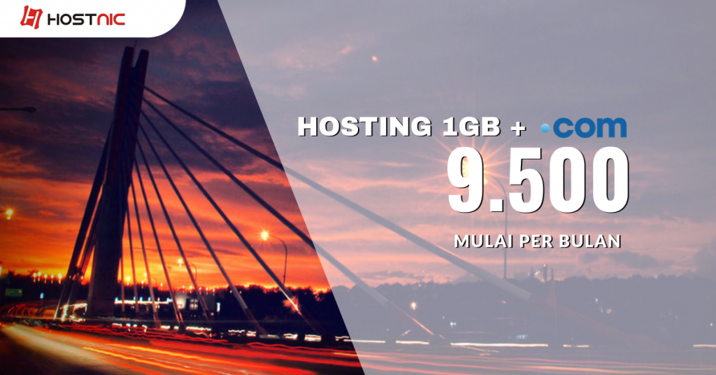 Promo Hosting 1GB + Domain .COM 9rb/bln