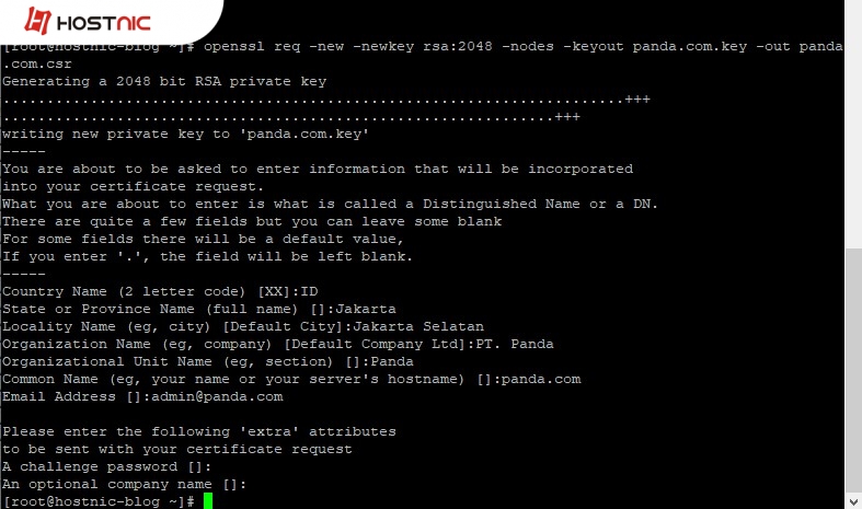 Cara Membuat CSR SSL di Linux ( Certificate Signing Request )