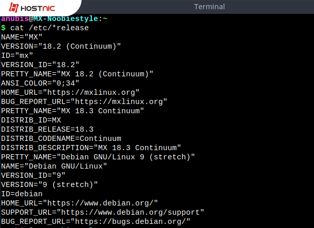 Command Line Release Linux