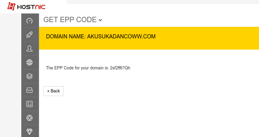 Transfer Domain menggunakan Code EPP