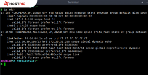 Command Linux untuk melihat ip address