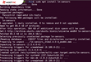 Install lm-sensors untuk check temperatur cpu dan hardisk