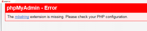 Mengatasi PhpMyadmin error mbstring
