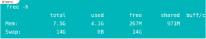 Check free swap di linux
