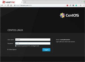 Install Cockpit web console CentOS 8