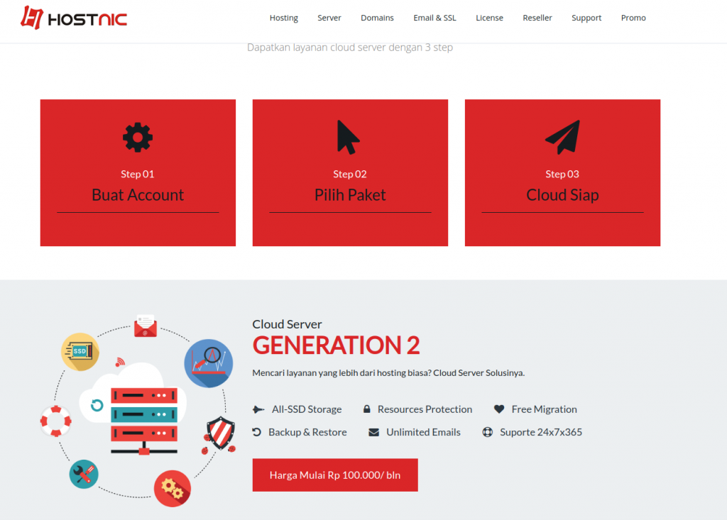Cara Order VPS Cloud Server Gen 2 Hostnic