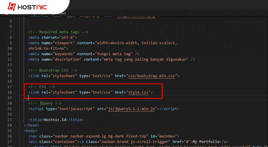 Cara menghubungkan HTML dengan CSS - Hostnic.id