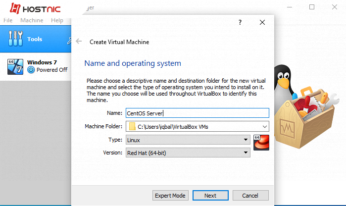 Cara install CentOS 7 server di Virtual Box