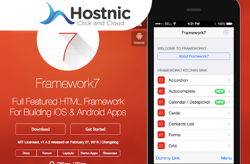 Fitur-fitur pada Framework7 App