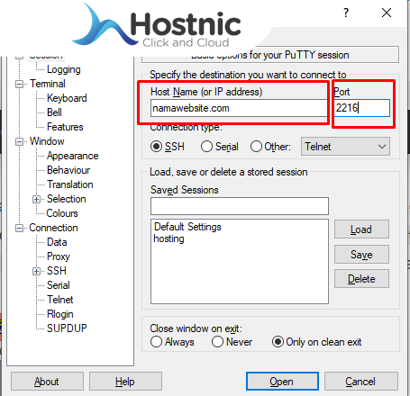 Cara SSH Cloud Hosting