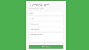 Berikut Cara Membuat Form Input Data Dengan HTML Dan CSS