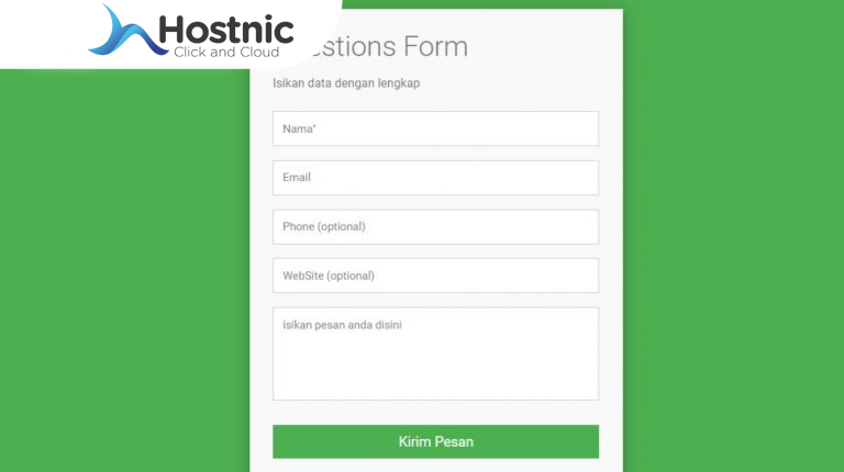Berikut Cara Membuat Form Input Data Dengan HTML Dan CSS