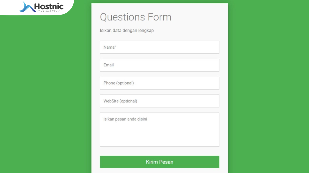 Berikut Cara Membuat Form Input Data Dengan HTML Dan CSS